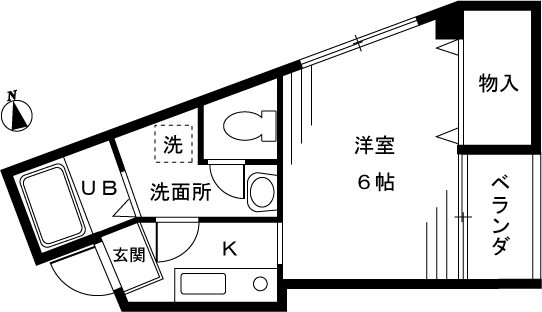 スタジオロワール中野の間取り