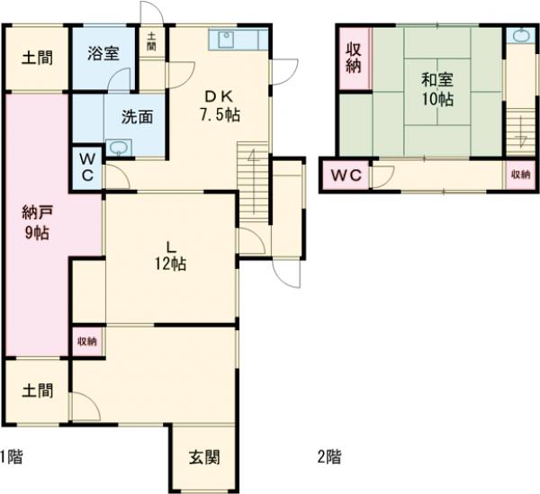 太田町賃貸住宅の間取り