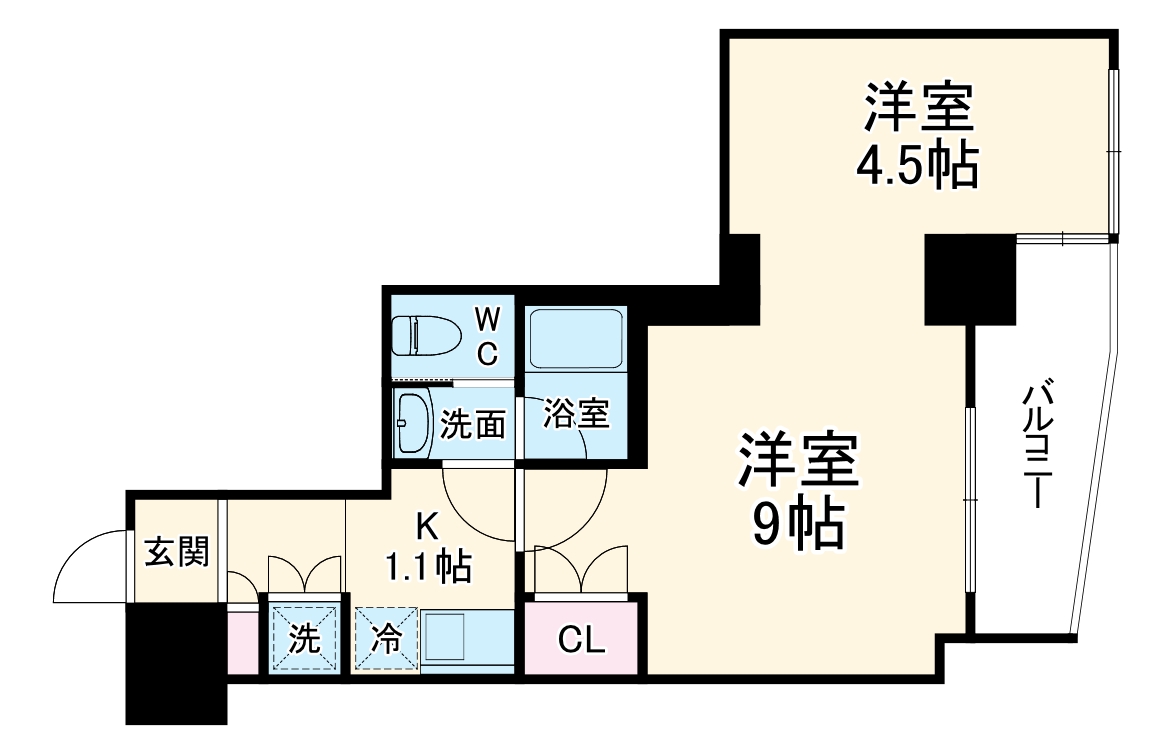 コンフォリア池尻の間取り
