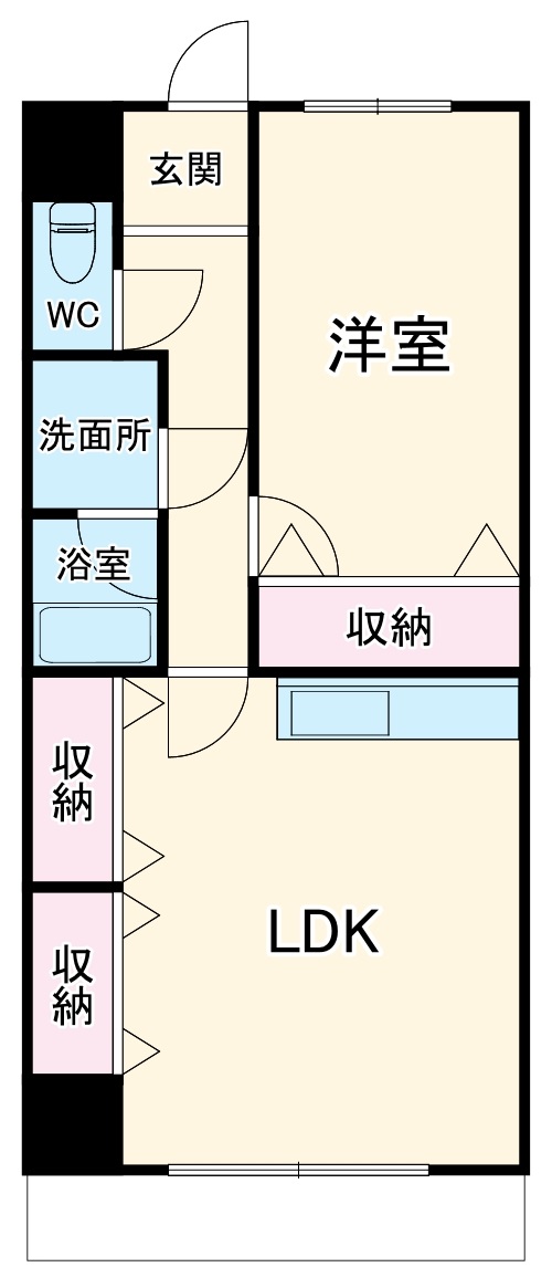 新栄の完工年月(2001年6月)築の賃貸マンションの間取り