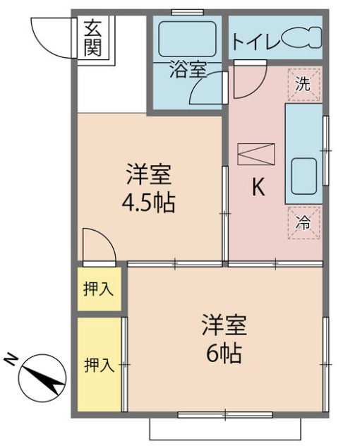 萩ハイツの間取り