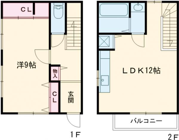 テラスあけぼのⅠの間取り