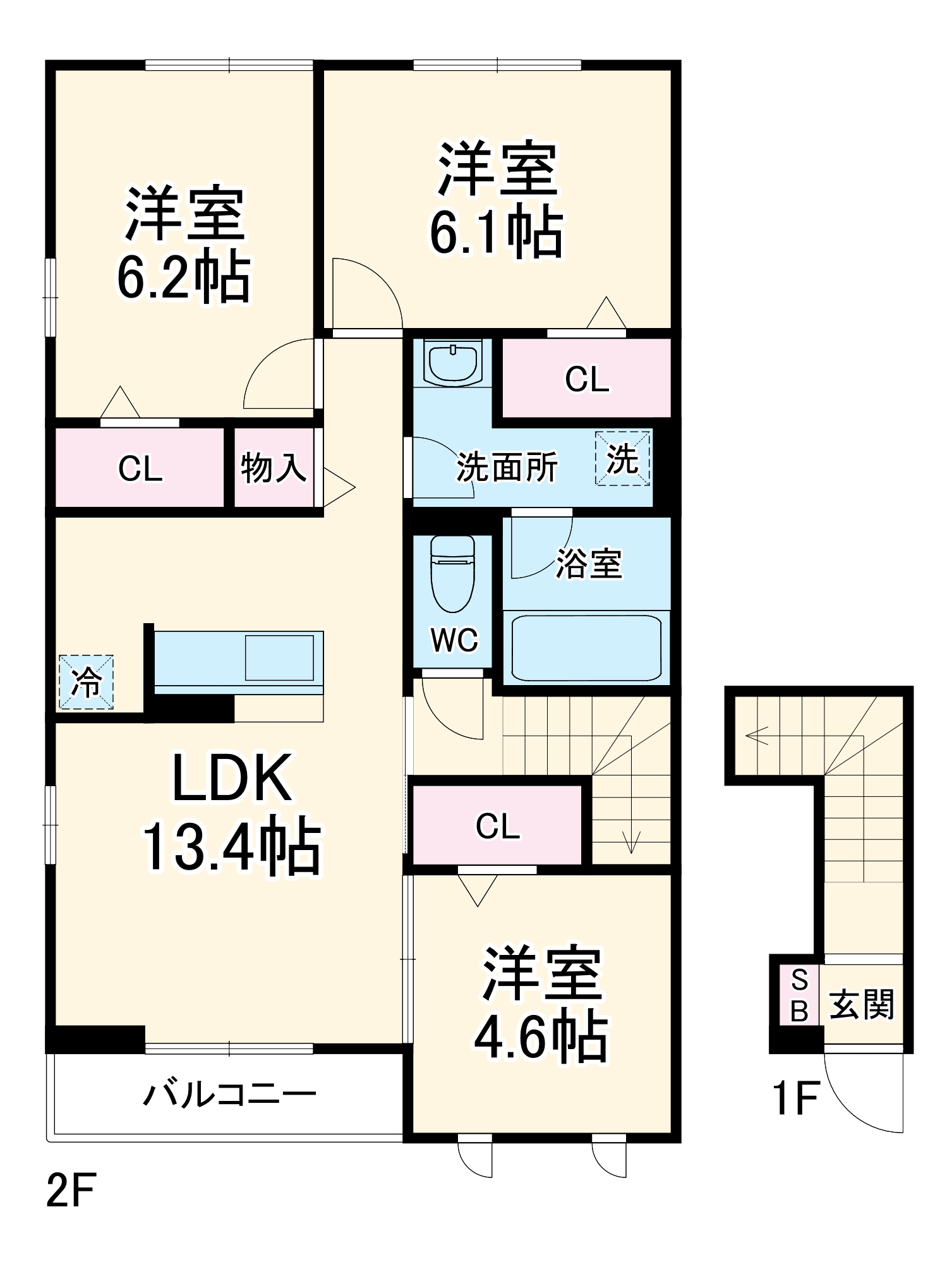 フルールAの間取り