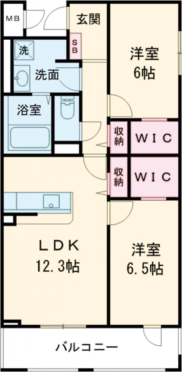 アルメノア西新の間取り