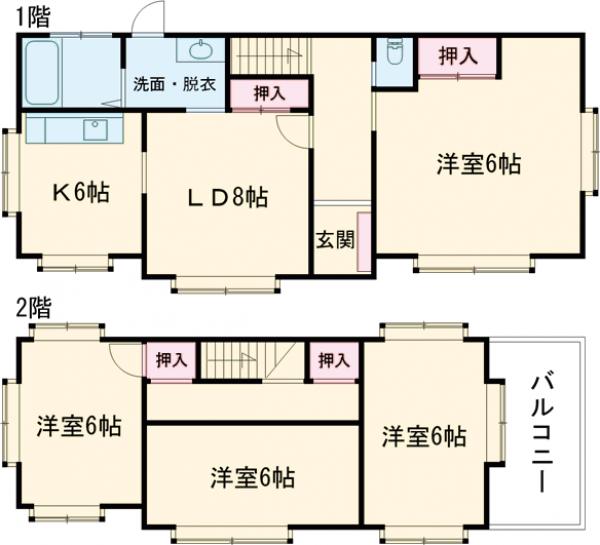百合ヶ丘2丁目戸建ての間取り