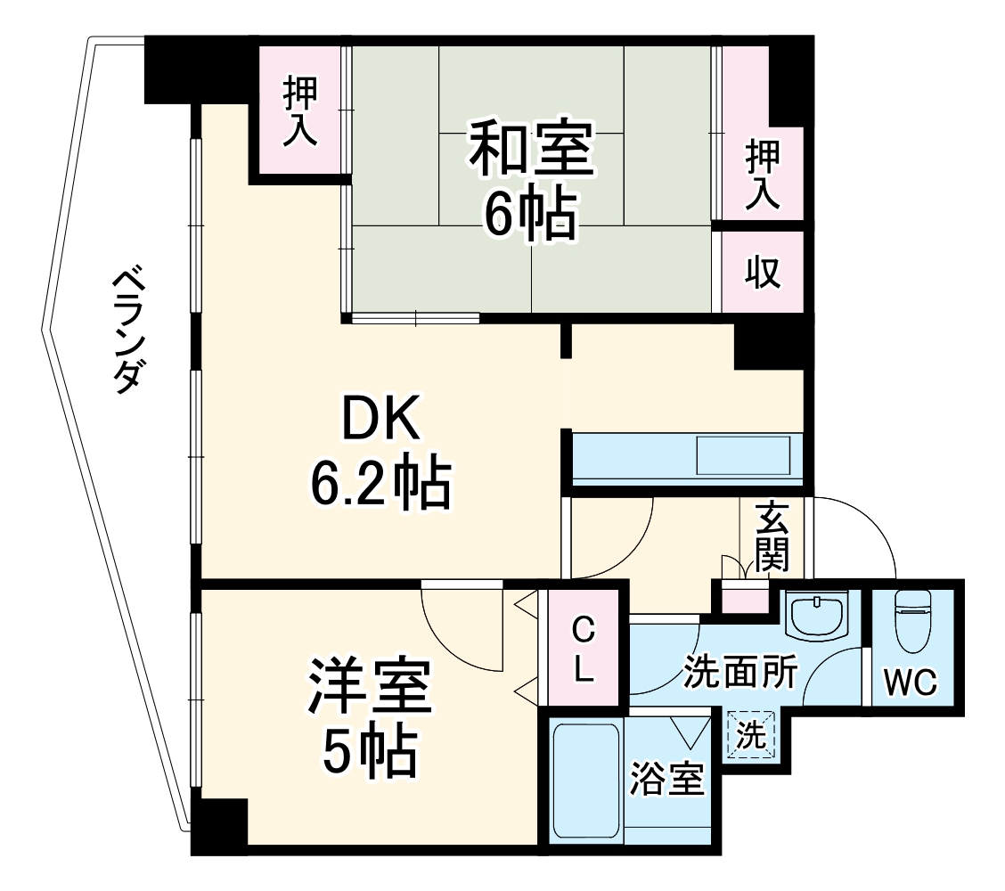 四条大宮シャトー朝日の間取り