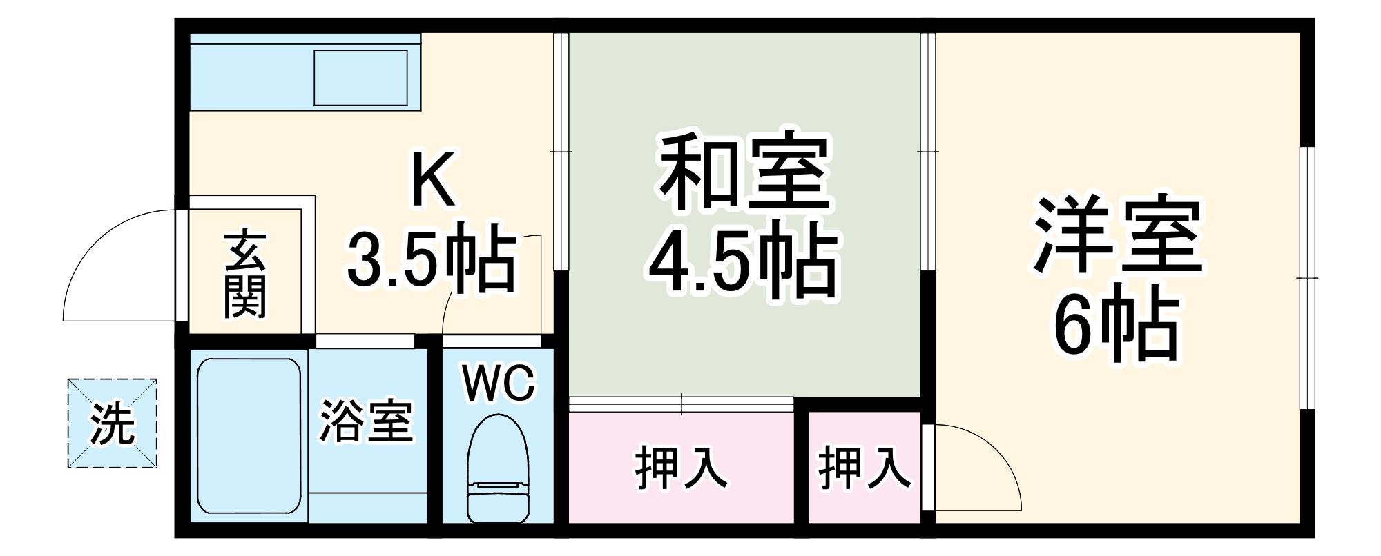 大浜6号荘の間取り