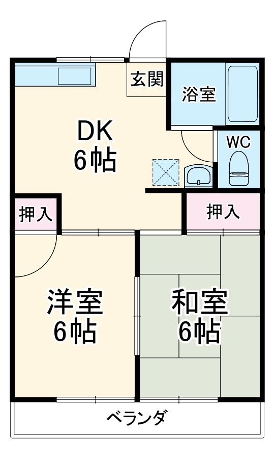 コーポうみぞのの間取り