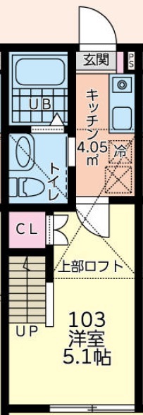 丘の上のフルールの間取り