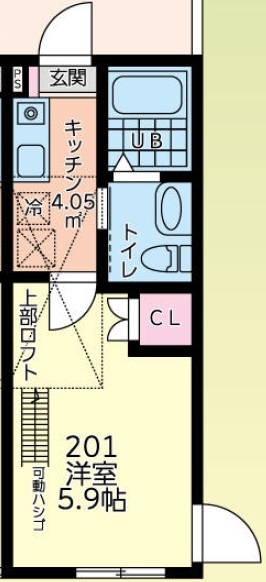 丘の上のフルールの間取り