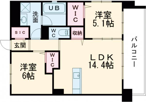 ヴァンヴェール大濠の間取り