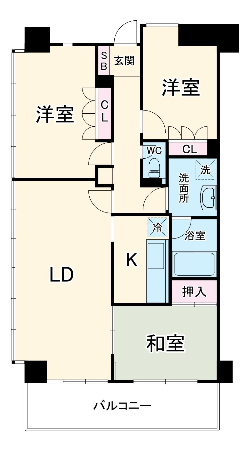 ヴィラベルヴューの間取り