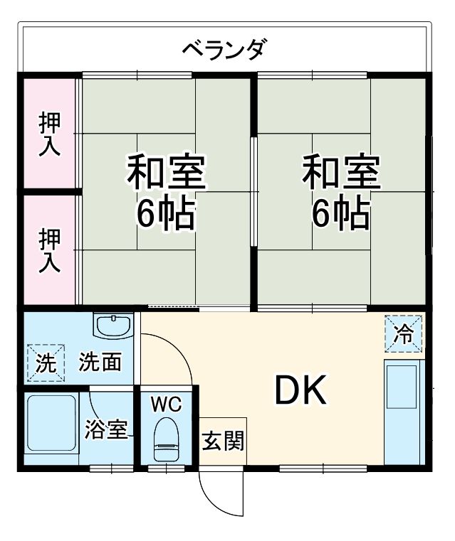 小島ハイツ2号棟の間取り