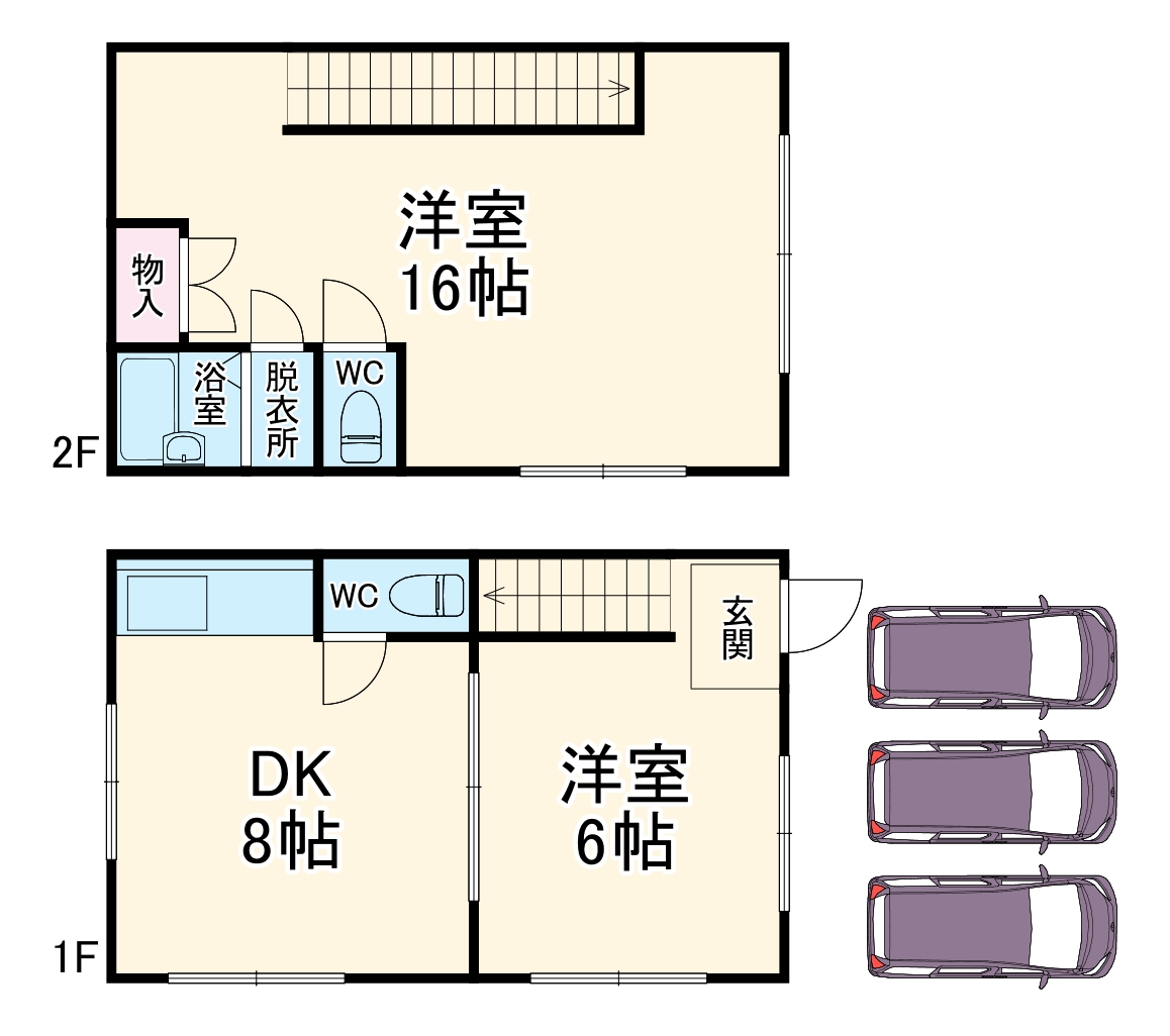 中国分2丁目戸建の間取り