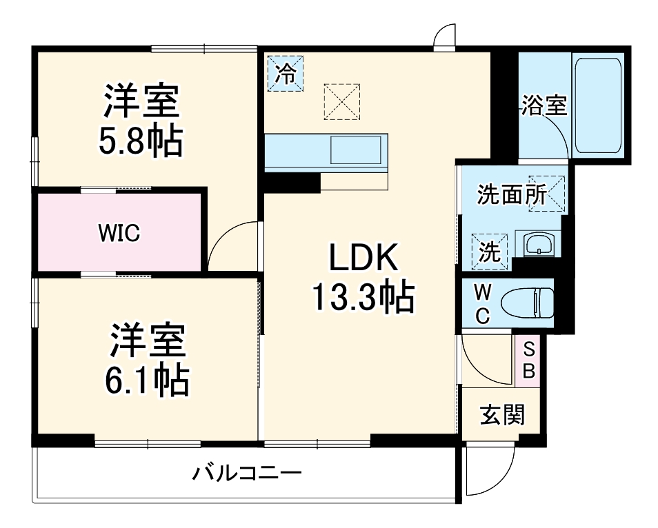 コバヤシヒルズAの間取り