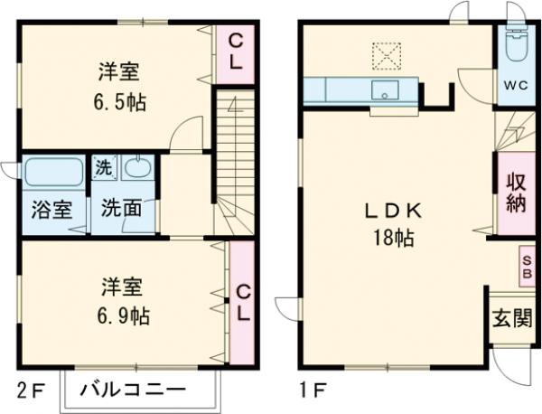 中町4丁目準貸家の間取り