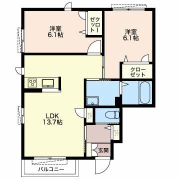 ライチェスＢの間取り
