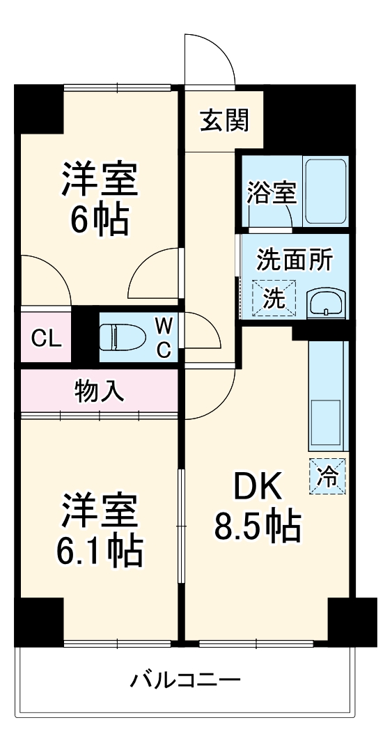 アルデール三郷C棟の間取り