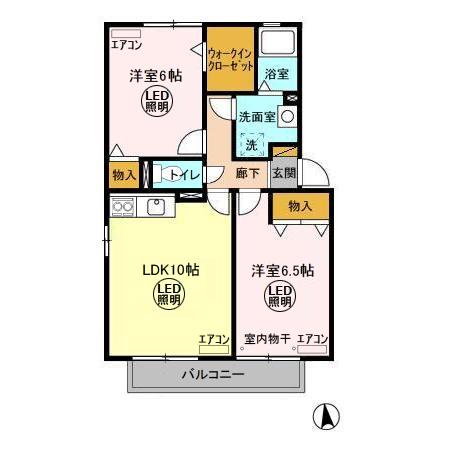 ROYAL GARDEN CASAHARA　Gの間取り