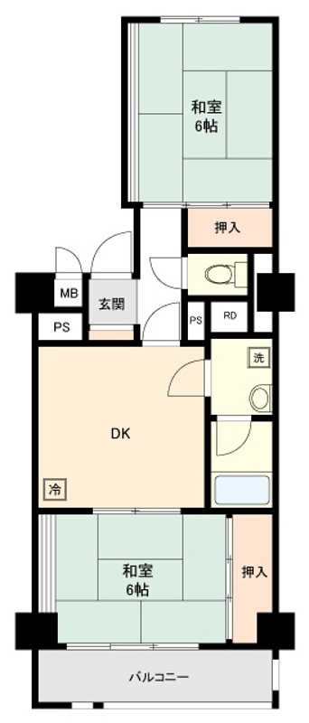 南林間リバゲインの間取り