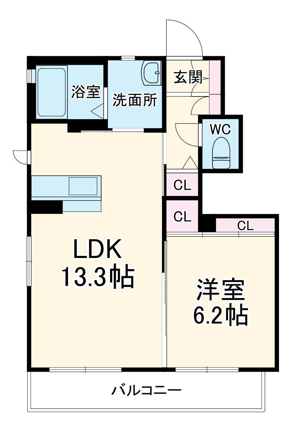 リラフォートＡの間取り