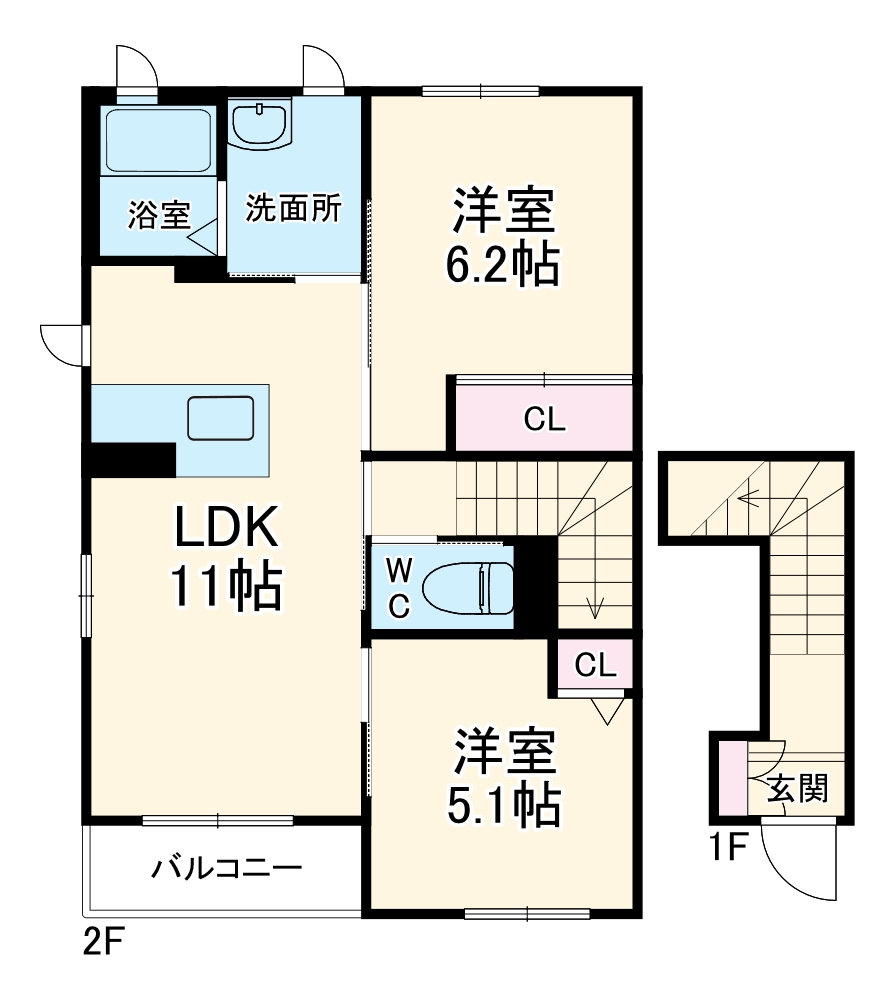 リラフォートAの間取り