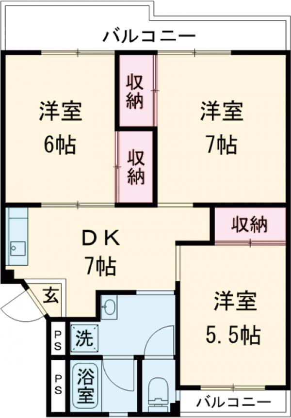 マンションシェルヴールの間取り