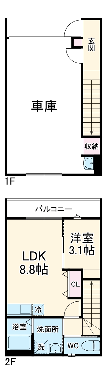(仮称)三橋5丁目ガレージハウスの間取り