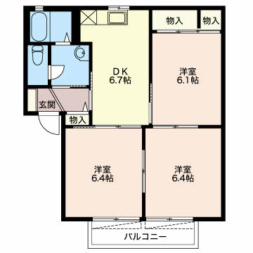 ペイサージュ稲熊の間取り