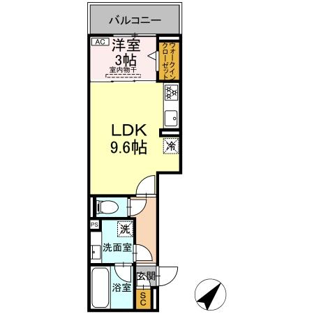 ルサンティエ本郷Ⅱの間取り