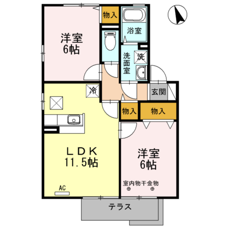 アーベル ユイ Bの間取り