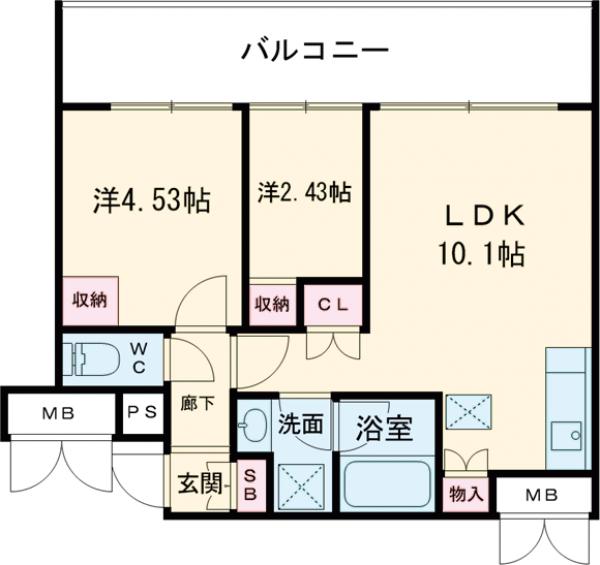 creal墨田eastの間取り