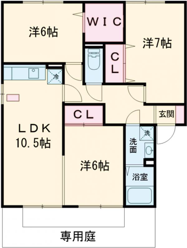 アジェリア A棟の間取り