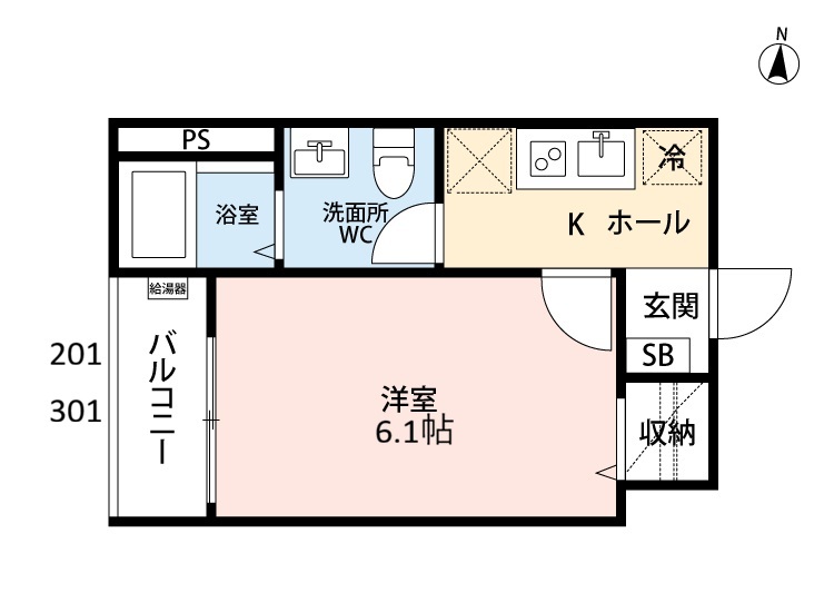 Isarhaus蒔田の間取り