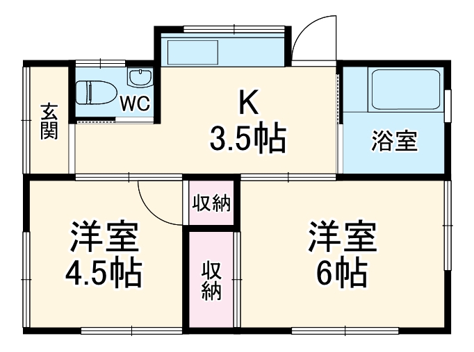 竹内貸家 2号棟の間取り