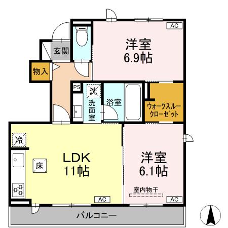 アトールテラス辻町の間取り