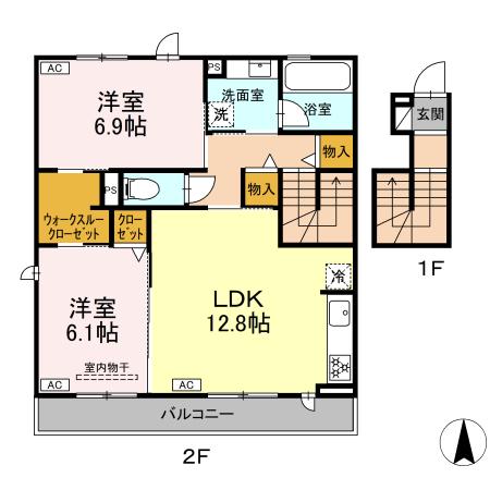 アトールテラス辻町の間取り