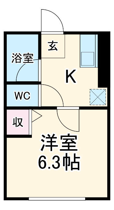 シティハイム的場の間取り