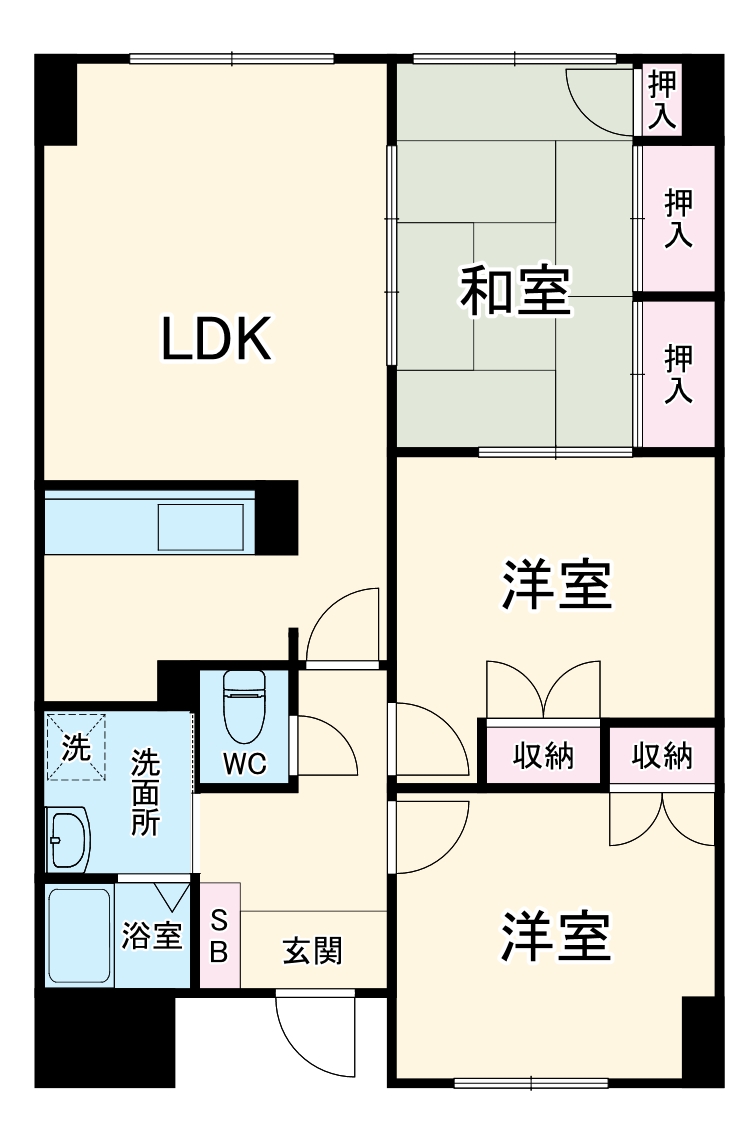 グランデ元塩の間取り