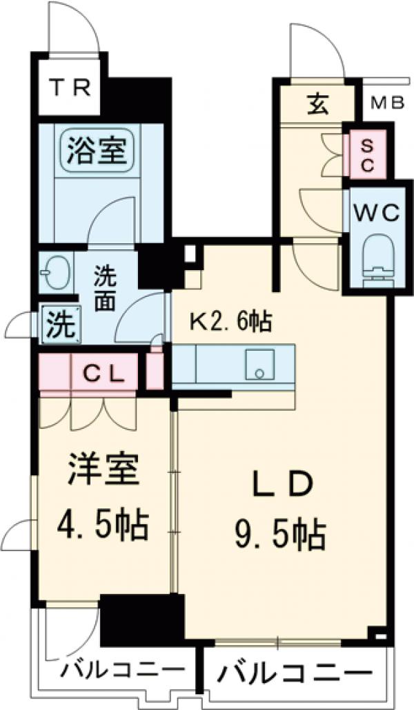 AXAS桜上水アジールコートの間取り