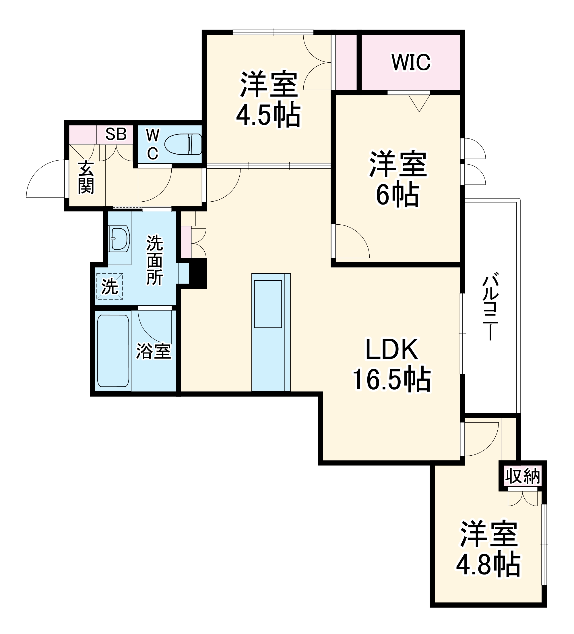 (仮称)吹田市千里山西6丁目へーベルメゾンの間取り