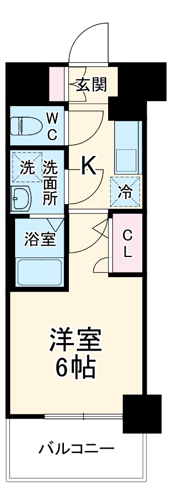 エスリード弁天町ルシェンテの間取り