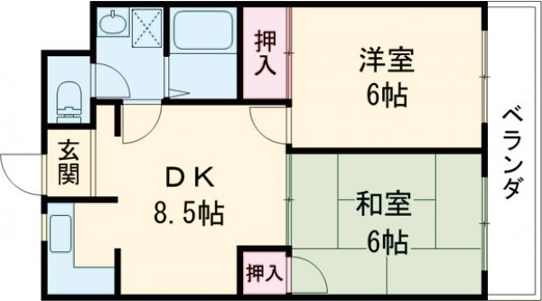 シャトー小西の間取り