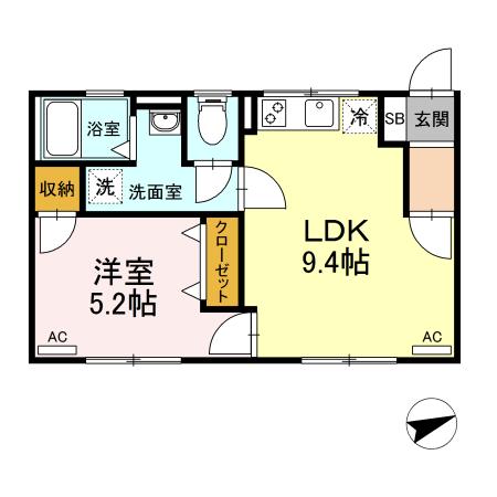 カームヤハギの間取り