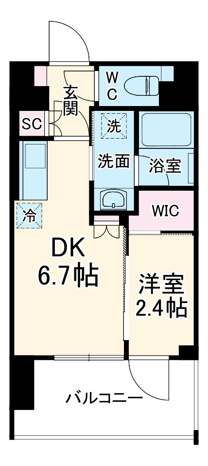 ザ・パークハビオ行徳駅前の間取り