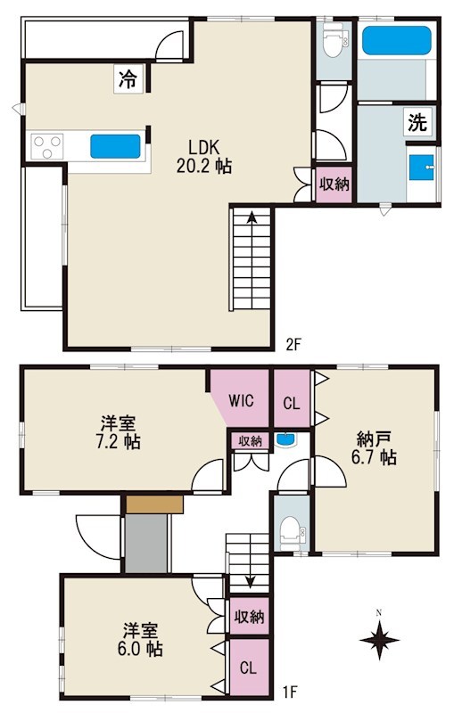 BLOOMING MAISON練馬区向山3号棟の間取り