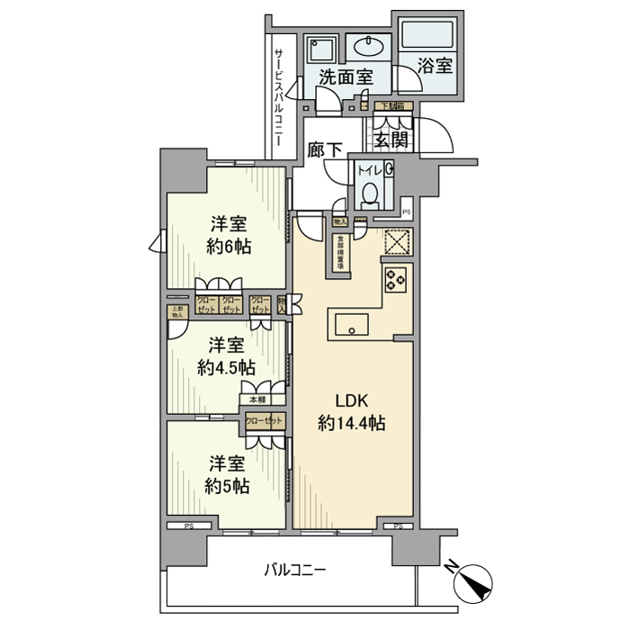 クレヴィア文京根津の間取り
