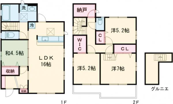 BLOOMING MAISON練馬区向山5号棟の間取り
