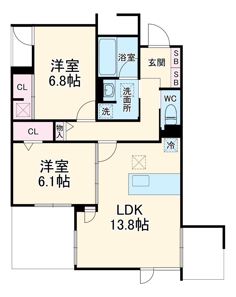グリーンスクエア グラサ 東の間取り