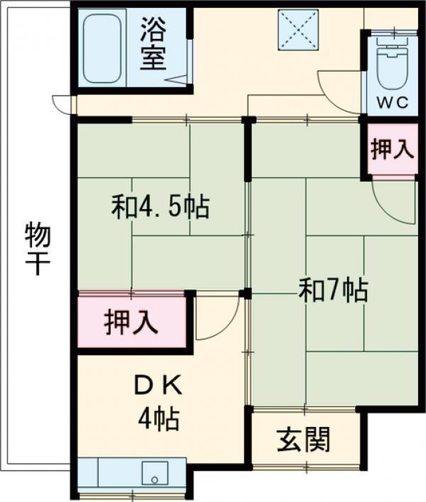 常盤下田町貸家の間取り
